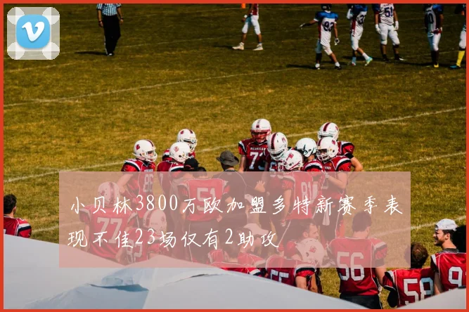 小贝林3800万欧加盟多特新赛季表现不佳23场仅有2助攻